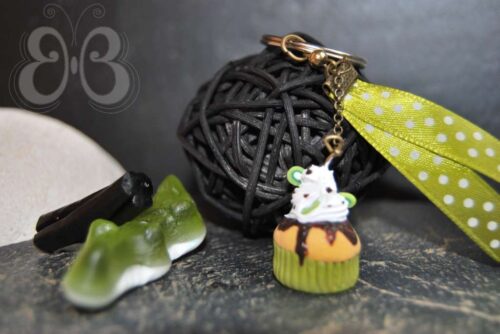 Porte clefs cupcake kiwi