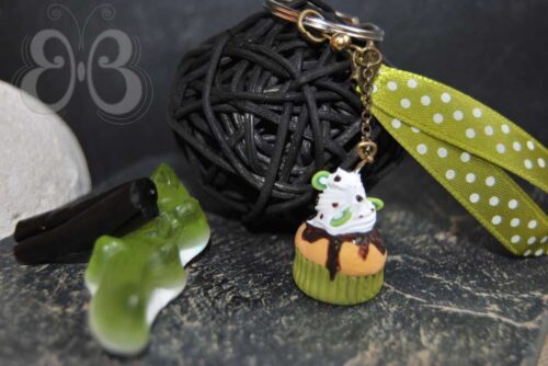 Porte clefs cupcake kiwi