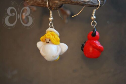 Boucles d'oreilles "ange ou démon"