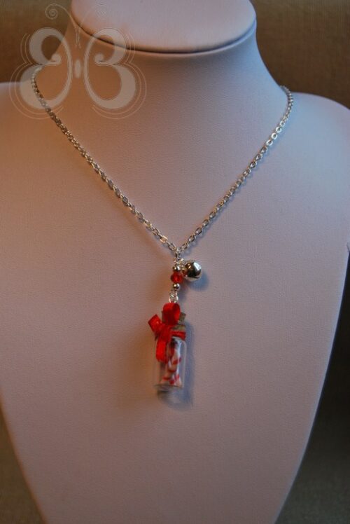 Collier fiole de sucre d'orge