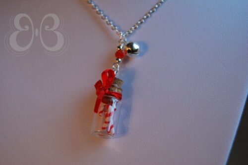 Collier fiole de sucre d'orge