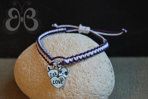 bracelet macramé "love"