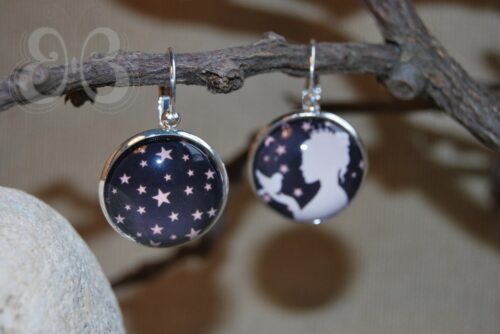 Boucles d'oreilles "la princesse et l'oiseau"