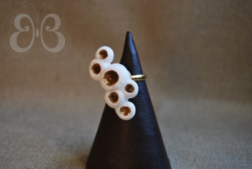 Bague "galets d'or"