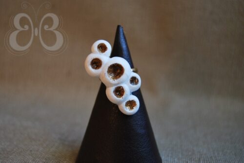 Bague "galets d'or"