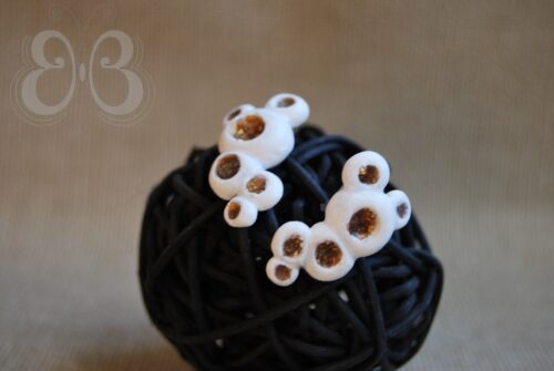 Boucles d'oreilles "galets d'or"