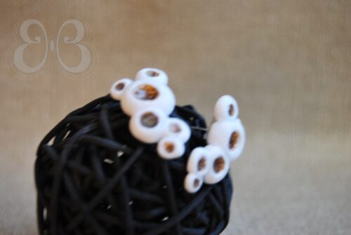 Boucles d'oreilles "galets d'or"