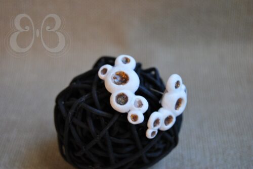 Boucles d'oreilles "galets d'or"
