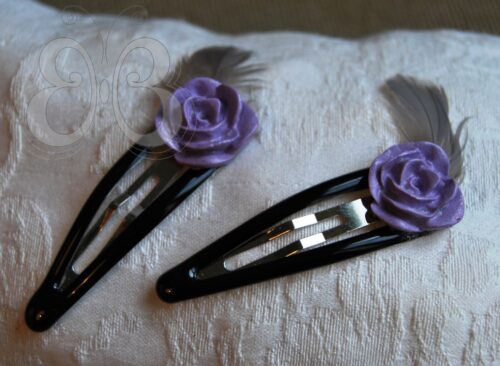 Barrette à la rose