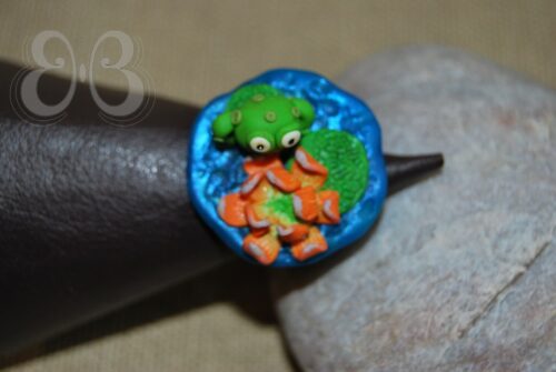 Bague reinette et nénuphar