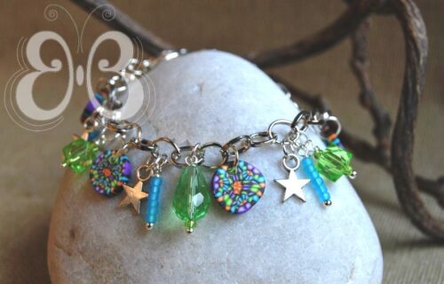 Bracelet breloque kaléidoscope