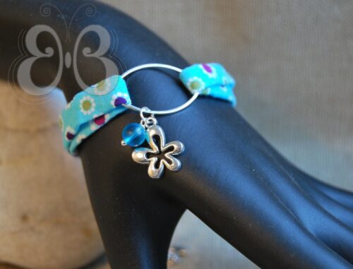 Bracelet liberty fleur bleu