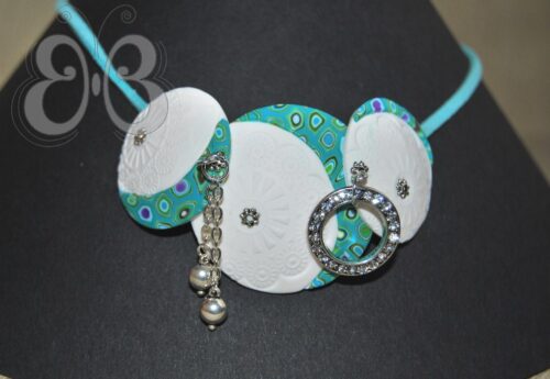 Collier Pastilles vert d'eau