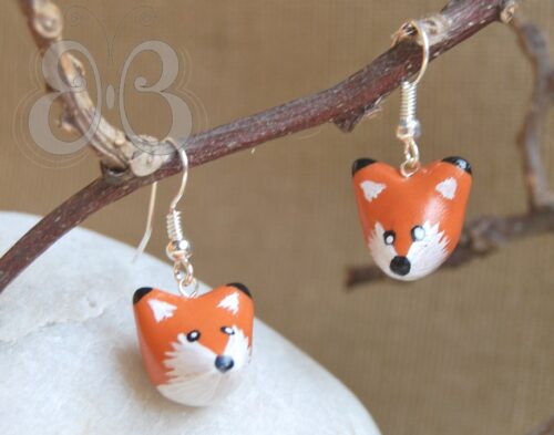 boucles d'oreilles renard