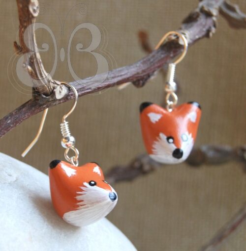 boucles d'oreilles renard