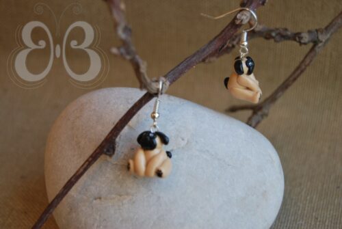 Boucles d'oreilles bouledogue anglais