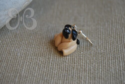 Boucles d'oreilles bouledogue anglais