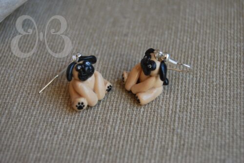 Boucles d'oreilles bouledogue anglais