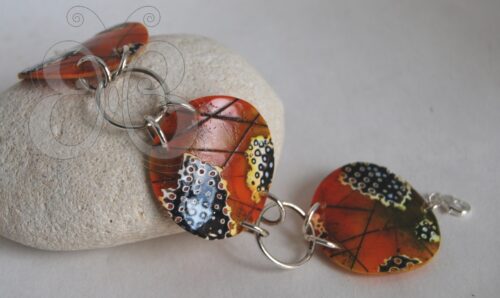 Bracelet pastille polymère ambre
