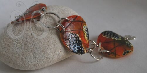 Bracelet pastille polymère ambre