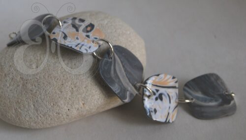 Bracelet polymère Mokumé Gané Gris