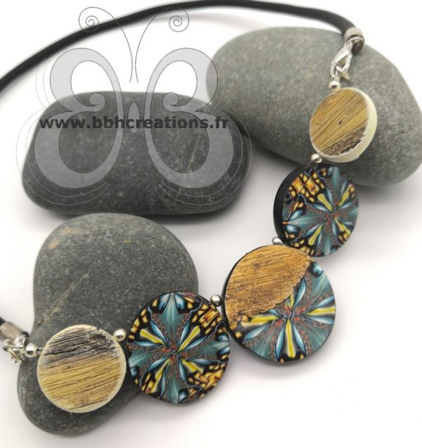 Collier réversible, 2 en 1, les quatre saisons en bord de mer, "collection modulable"