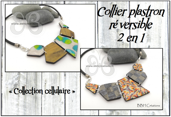 "Collier modulable" réversible 2 en 1, collection cellulaire