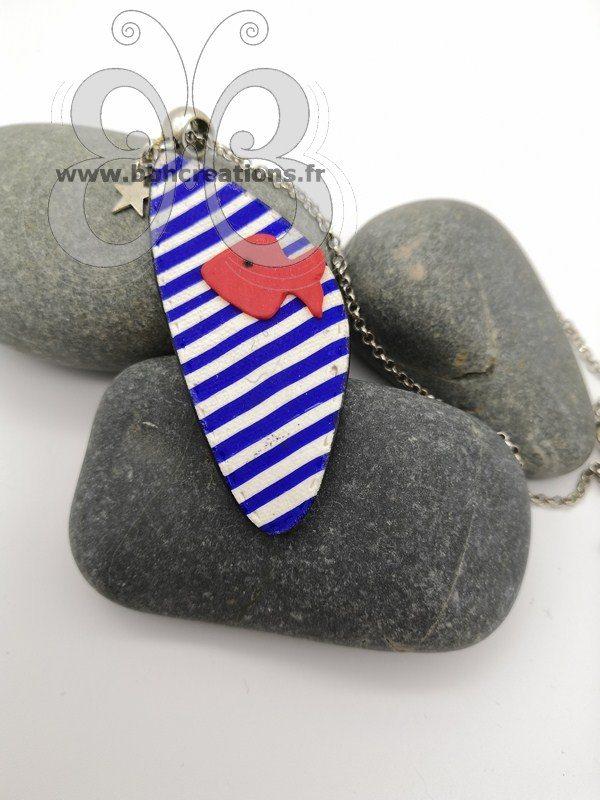 Collier réversible 2 en 1 collection "marin"