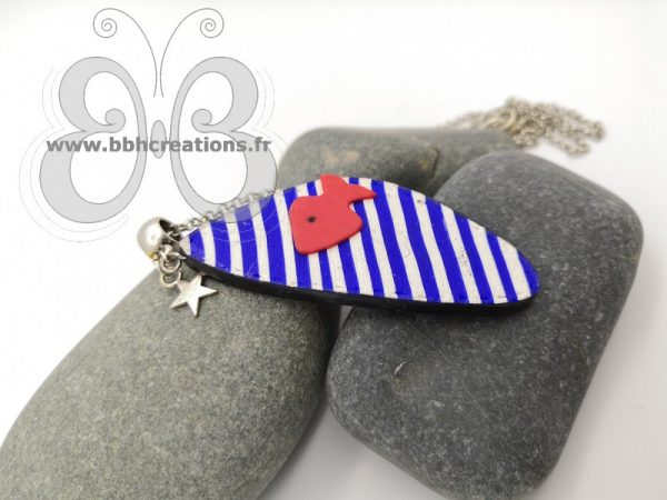 Collier réversible 2 en 1 collection "marin"