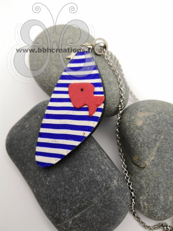 Collier réversible 2 en 1 collection "marin"
