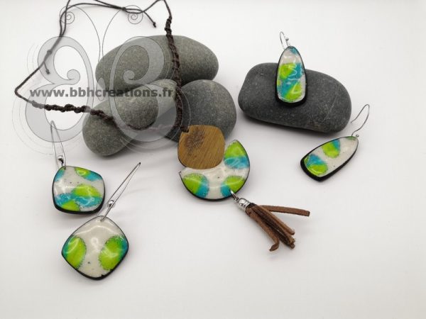 Boucles d'oreilles réversibles 2 en 1 collection cellulaire double saison
