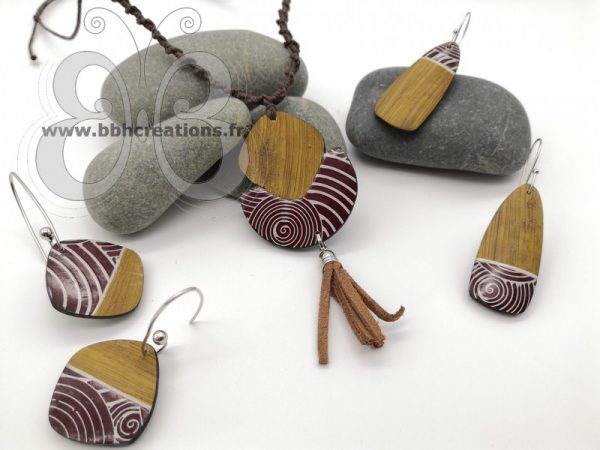 Boucles d'oreilles réversibles 2 en 1 collection cellulaire double saison