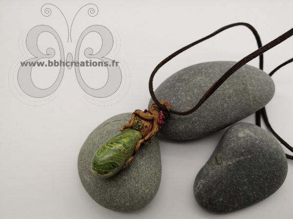 collier polymère fantasy "talisman elfique"